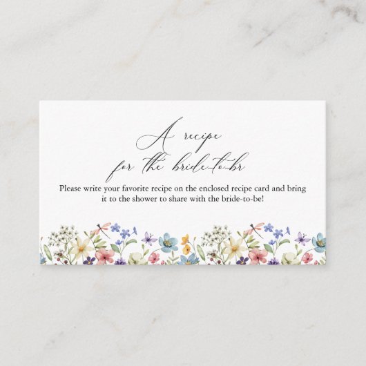 Moderne Wildblume Blumenkohl Rezept Begleitkarte (Vorderseite)