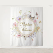 Moderne Wildblume Blumenzeremonie Wandteppich (Vorderseite)
