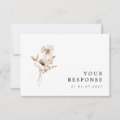 Moderne Wildblume Boho Wedding RSVP Card (Vorderseite)