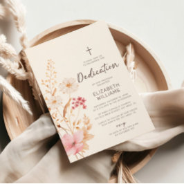 Moderne Wildblume | Botanischer Garten Dedication Einladung