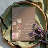 Moderne Wildblume | Botanischer Garten Hochzeit Einladung