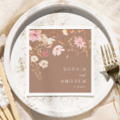 Moderne Wildblume | Botanischer Garten Hochzeit Serviette