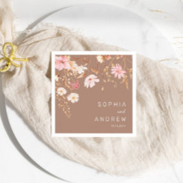 Moderne Wildblume | Botanischer Garten Hochzeit Serviette