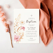 Moderne Wildblume | Botanischer Garten Taufe Einladung