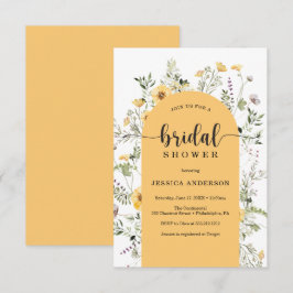 Moderne Wildblume Bridal Dusche Einladungskarte Einladung
