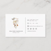 Moderne Wildblume Business Card Visitenkarte (Vorderseite)