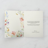 Moderne Wildblume Dankeskarte (Innenseite)