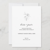 Moderne Wildblume Drehbuch Schriftart Hochzeit