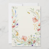 Moderne Wildblume Einladung (Rückseite)