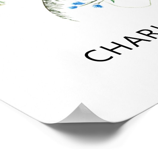 Moderne Wildblume Feier zur Lebensbeerdigung Poster (Ecke)