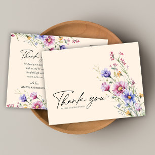 Moderne Wildblume Floral Elegante Hochzeit Vielen  Postkarte