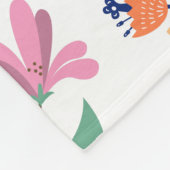 Moderne Wildblume Frühling Wiese Blumen Fleecedecke (Ecke)