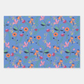 Moderne Wildblume Frühling Wiese Blumen Geschenkpapier Set (Vorderseite 2)