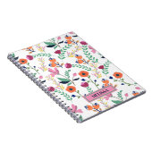 Moderne Wildblume Frühling Wiese Blumen Notizblock (Rechte Seite)