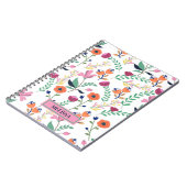 Moderne Wildblume Frühling Wiese Blumen Notizblock (Linke Seite)