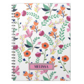 Moderne Wildblume Frühling Wiese Blumen Notizblock (Vorderseite)