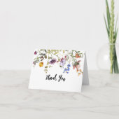 Moderne Wildblume Garden Grüne Brautparty Dankeskarte (Vorderseite)