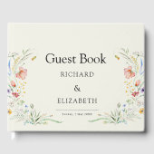 Moderne Wildblume Gästebuch (Vorderseite)