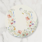 Moderne Wildblume Geschenkanhänger (Rückseite)