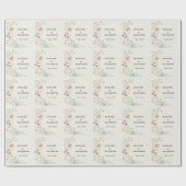 Moderne Wildblume Geschenkpapier (Flach)