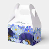 Moderne Wildblume Hochzeit Danke Geschenkschachtel (Rückseite)