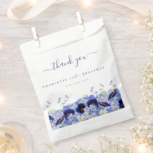 Moderne Wildblume Hochzeit Danke Geschenktütchen (Ausgeschnitten)