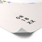 Moderne Wildblume | Hochzeitmenü Bar Poster (Ecke)