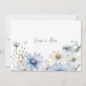 Moderne Wildblume Hochzeitseinladung Einladung (Rückseite)