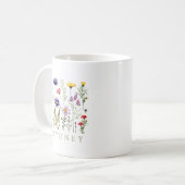 Moderne Wildblume Kaffeetasse (Vorderseite Links)