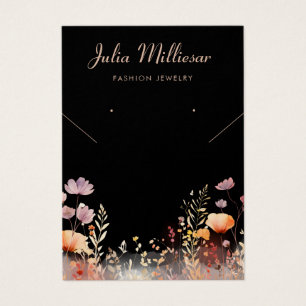 Moderne Wildblume-Kette Earring Display Card
