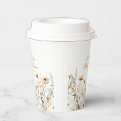 Moderne Wildblume Liebe ist im blühenden Brautpart Pappbecher (Rechts)