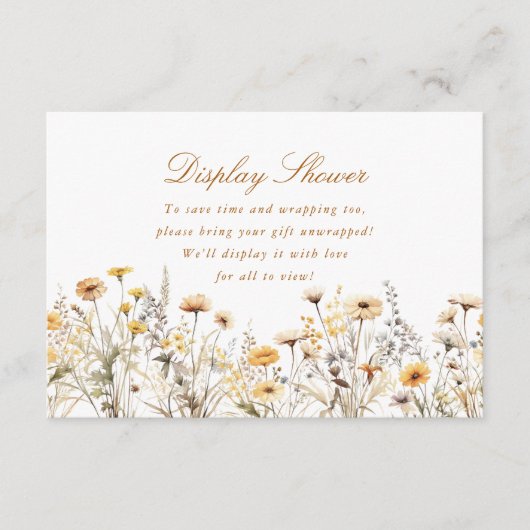 Moderne Wildblume Liebe ist in Blütendusche Begleitkarte (Vorderseite)