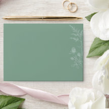 Moderne Wildblume Minimal Sage Green Wedding