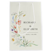 Moderne Wildblume Mittlere Geschenktüte (Vorderseite)