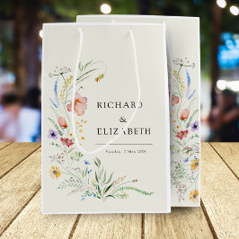 Moderne Wildblume Mittlere Geschenktüte