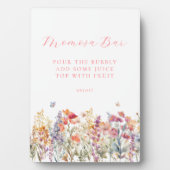 Moderne, Wildblume Momosa Bar Baby Dusche Fotoplatte (Vorderseite)