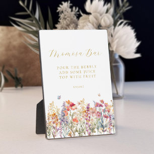 Moderne, Wildblume Momosa Bar Baby Dusche Fotoplatte