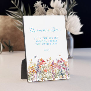 Moderne, Wildblume Momosa Bar Baby Dusche Fotoplatte