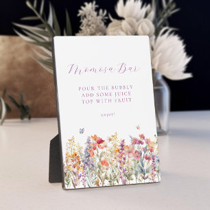 Moderne, Wildblume Momosa Bar Baby Dusche Fotoplatte