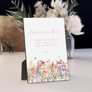 Moderne, Wildblume Momosa Bar Baby Dusche Fotoplatte