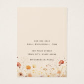 Moderne Wildblume Necklace Earring Display Card (Rückseite)