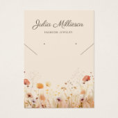 Moderne Wildblume Necklace Earring Display Card (Vorderseite)