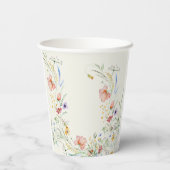 Moderne Wildblume Pappbecher (Rückseite)