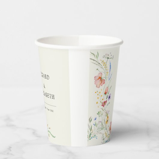 Moderne Wildblume Pappbecher (Links)