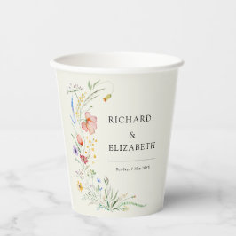 Moderne Wildblume Pappbecher