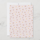 Moderne Wildblume Perl und Prosecco Brautparty Einladung (Rückseite)