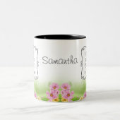 Moderne Wildblume Positive Affirmative Individuell Zweifarbige Tasse (Mittel)