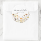 Moderne Wildblume Runder Aufkleber (Tasche)