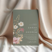 Moderne Wildblume | Sage Green Garden Wedding Einladung
