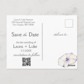 Moderne Wildblume Save the Date Foto Postkarte (Rückseite)
